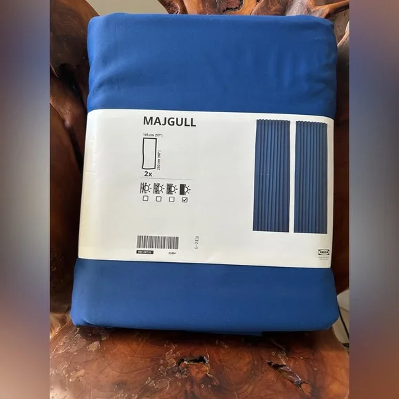 NWT IKEA MAJGULL Dark Blue Curtains - 2 Pairs available (4 panels total) - Picture 2 of 11